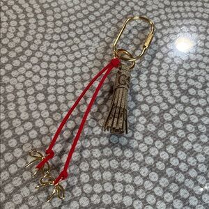 Upcycled Gucci Canvas Tassel Bag Charm